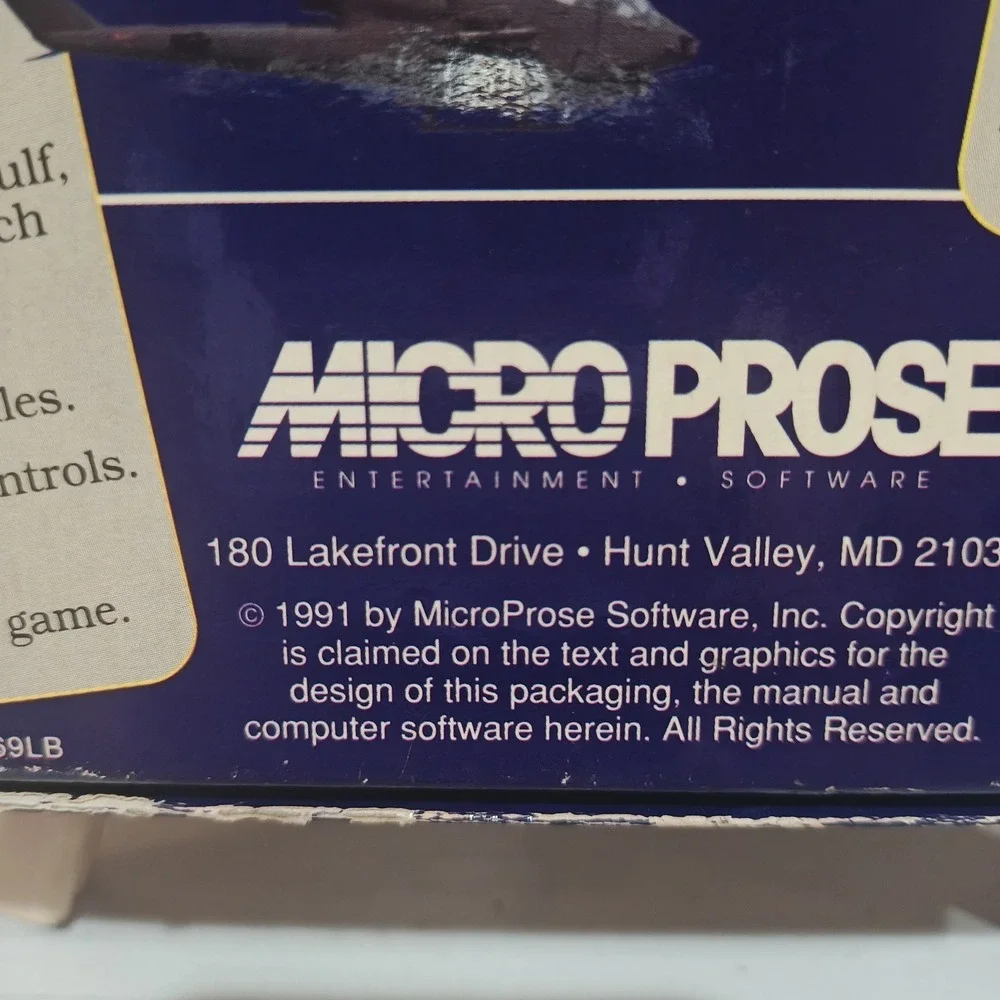 Gunship 2000 (DOS, 1991) T-26 Vintage Micro Prose Floppy VGA IBM PC 3.5